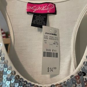white sequins tank
